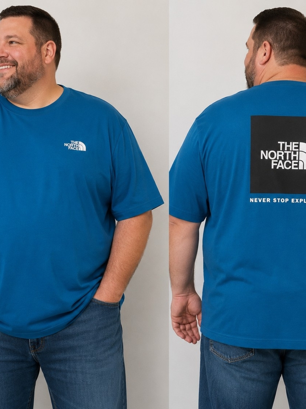 The North Face Men’s Teal-Blue Graphic Short-Sleeve Tee